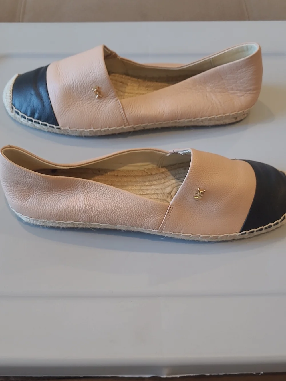 Michael Kors Classic Two-Tone Women's Espadrille Flats - Pink and Black Size 11